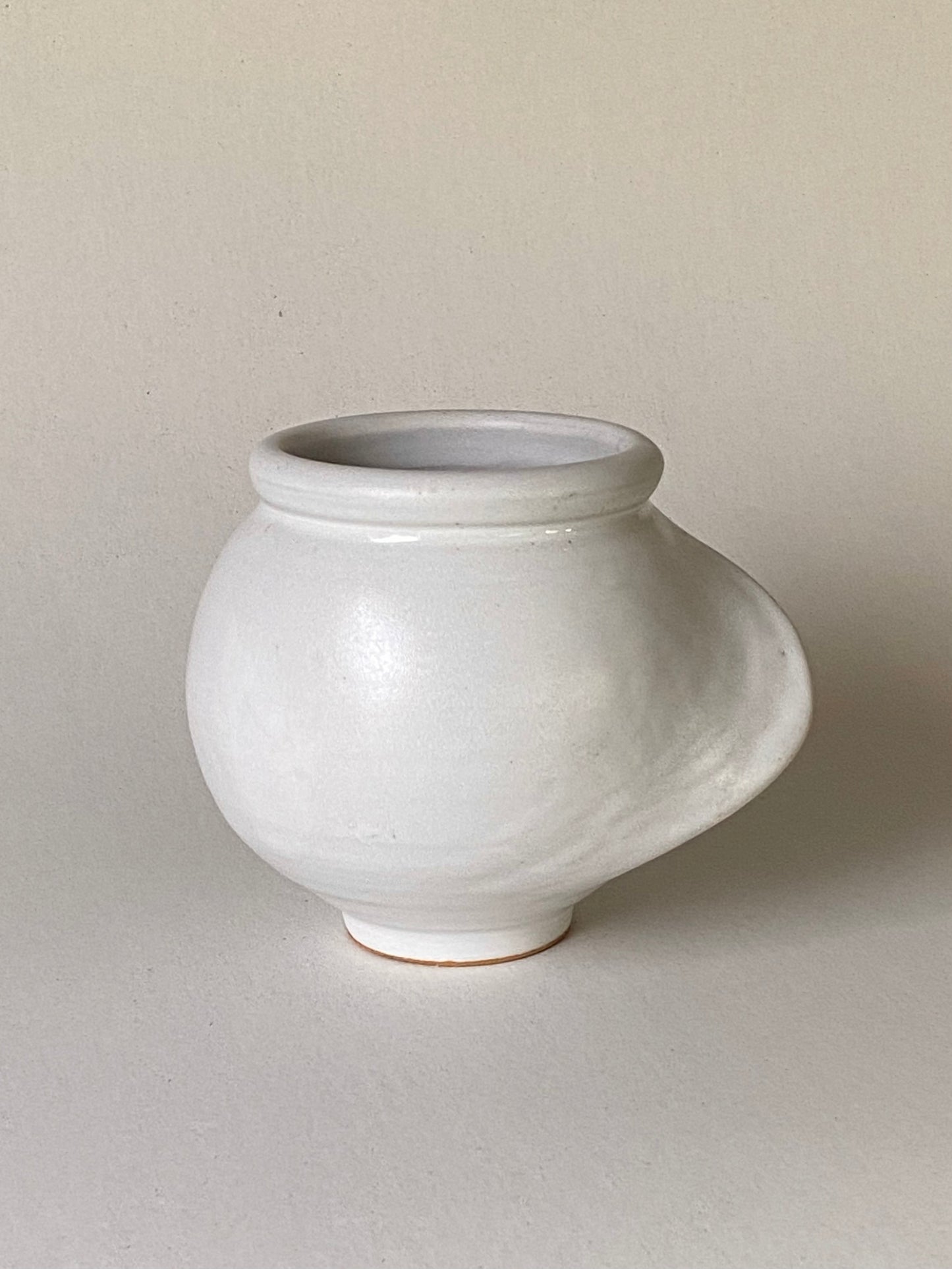 White Fin Vase